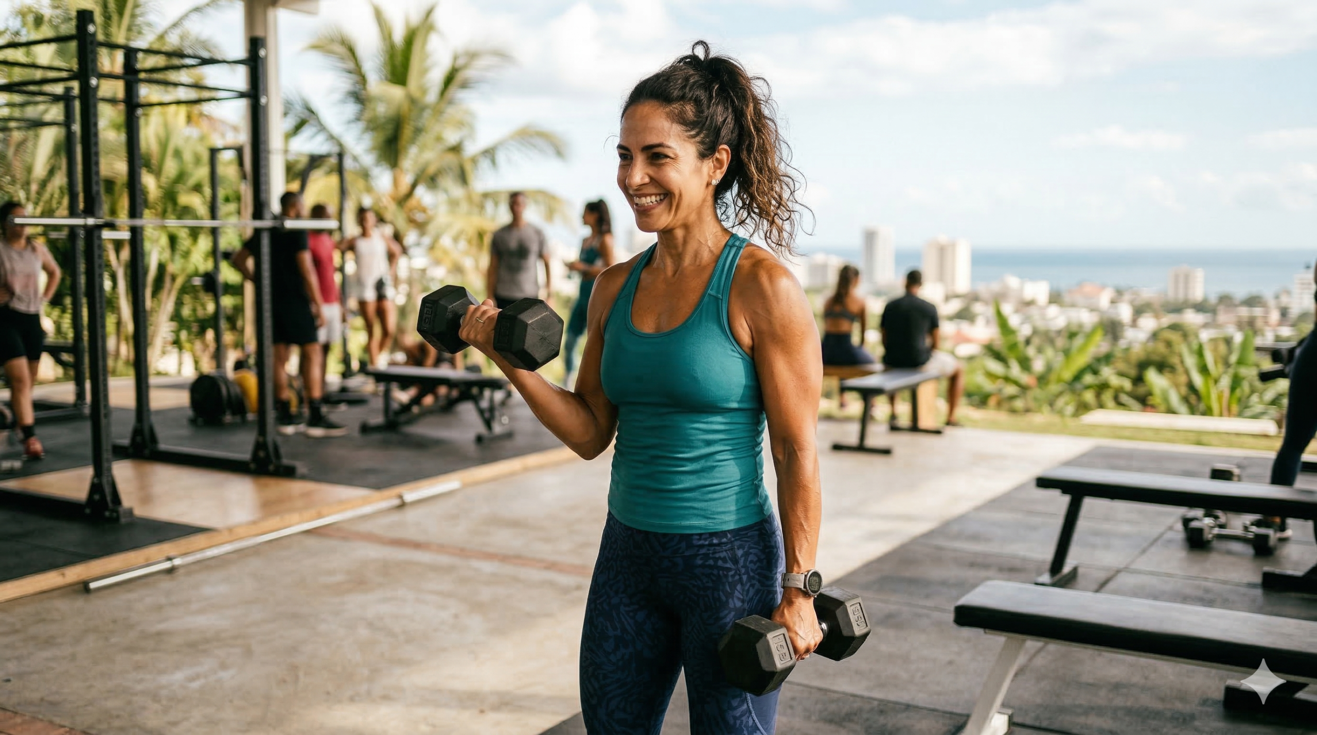mujer ejercitando mujer ejercitando