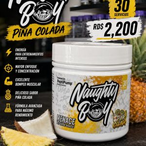 NaughtyBoy MENACE Pre-Workout sabor Pina Colada - 30 servicios